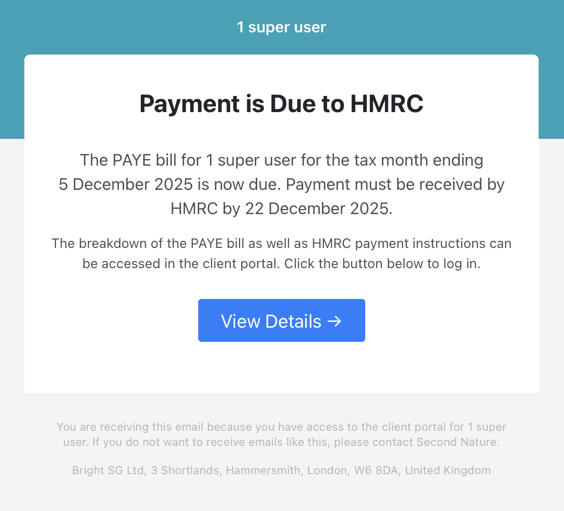 Enabling and Managing HMRC Liability Reminder Emails – BrightPay UK